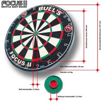 BULLS Focus II Bristle Steeldartscheibe