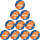 10er Ballpaket molten School TraineR Handball H0F-ST orange/blau 0