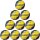 10er Ballpaket molten Handball H0F3400-YN Gr.3
