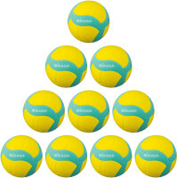 10er Ballpaket MIKASA VS170W-Y-G Volleyball Kinder