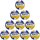 10er Ballpaket V3TEC VB 100 Light 2.0 Volleyball Gr.5 gelb/blau/weiß