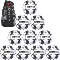 10er Ballpaket + Ballsack DERBYSTAR Apus TT Fußball...