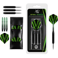 XQ Max Black Steel Dart Set Schwarz/Grün 23 g