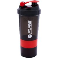 Pure2Improve Shaker grau/rot 0,5 Liter