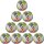 10er Ballpaket erima Hybrid Lite 350g Leicht-Fußball new royal/fiery-coral 5