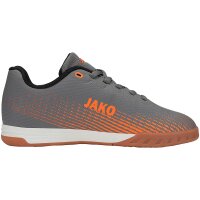 JAKO Lightning ID Hallen-Fußballschuhe Kinder 862 - steingrau/neonorange 28