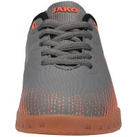 JAKO Lightning ID Hallen-Fußballschuhe Kinder 862 - steingrau/neonorange 28