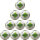 10er Ballpaket molten F5N3400-G Fußball Trainingsball weiß/grün 5