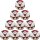 10er Ballpaket erima Hybrid Training 2.0 Fußball Trainingsball red/black 5