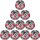 10er Ballpaket erima Hybrid Match Fußball Spielball silber/fiery-coral 5