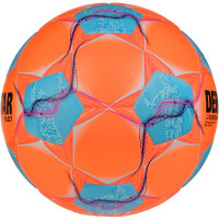 10er Ballpaket DERBYSTAR Bundesliga Brillant APS High Visible Fußball Spielball 2024/25 orange/blau/pink 5