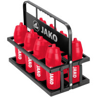JAKO Trinkflaschenset 8x Trinkflaschen + Halter 100 - rot