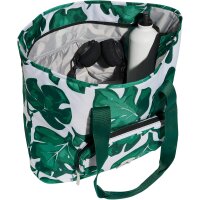 adidas Leaf Print Tote Tragetasche JG1110 - orbit grey/collegiate green/green/semi court green