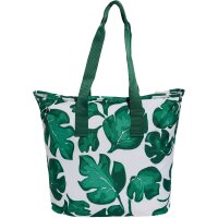 adidas Leaf Print Tote Tragetasche JG1110 - orbit grey/collegiate green/green/semi court green