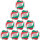 10er Ballpaket molten Volleyball Trainingsball Weiß/Grün/Rot Gr. 5