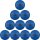 10er Ballpaket molten Schaumstoffball Volleyball blau
