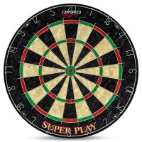 carromco Dart Set Steeldartscheibe + 3 Softdarts + 3...