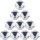 10er Ballpaket JAKO Prestige Fußball Spielball weiß/navy/gold 5