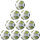 10er Ballpaket molten Fußball Leichtball 290g F3A3400-G weiß/grün/silber 3