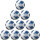 10er Ballpaket molten Fußball Wettspielball F5A5000 weiß/blau/silber 5