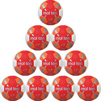 10er Ballpaket molten Handball Wettspielball rot/orange...