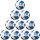 10er Ballpaket molten Fußball Wettspielball F5A4900 weiß/blau/silber 5