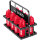 JAKO Trinkflaschenset 8x Trinkflaschen + Halter 100 - rot